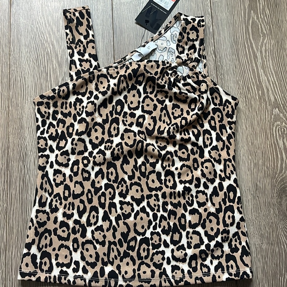 NWT Nine West cheetah top XS - Picture 1 of 6